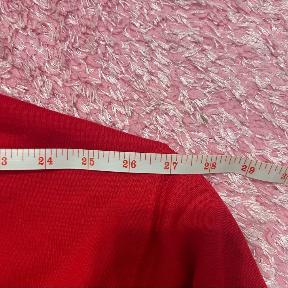 Red Santa Claus Sweater Top Oversized Long Sleeved - Picture 7 of 9